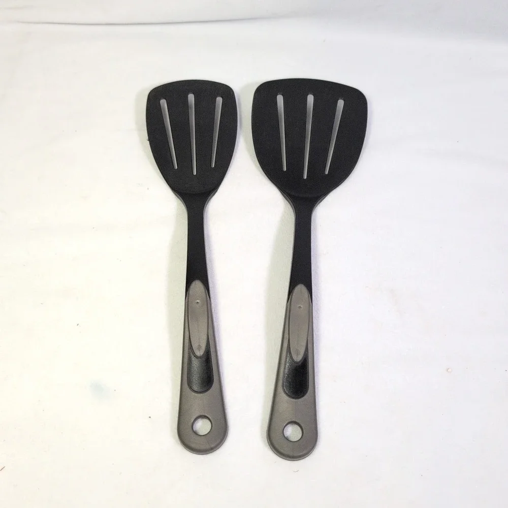 Tailor Made Nylon Spatula Turner Flipper 3 Slotted Lot Of 2 Black